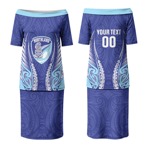 Northland 2026 Rugby Custom Couples Matching Puletasi and Hawaiian Shirt NZ Maori Silver Fern LT14