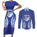 Northland 2026 Rugby Custom Couples Matching Short Sleeve Bodycon Dress and Long Sleeve Button Shirt NZ Maori Silver Fern
