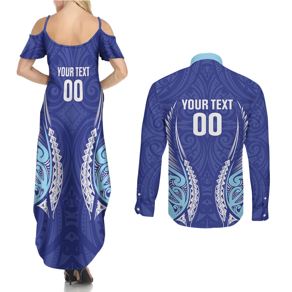 Northland 2026 Rugby Custom Couples Matching Summer Maxi Dress and Long Sleeve Button Shirt NZ Maori Silver Fern