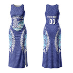Northland 2026 Rugby Custom Couples Matching Tank Maxi Dress and Long Sleeve Button Shirt NZ Maori Silver Fern LT14