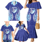 Northland 2026 Rugby Custom Family Matching Mermaid Dress and Hawaiian Shirt NZ Maori Silver Fern