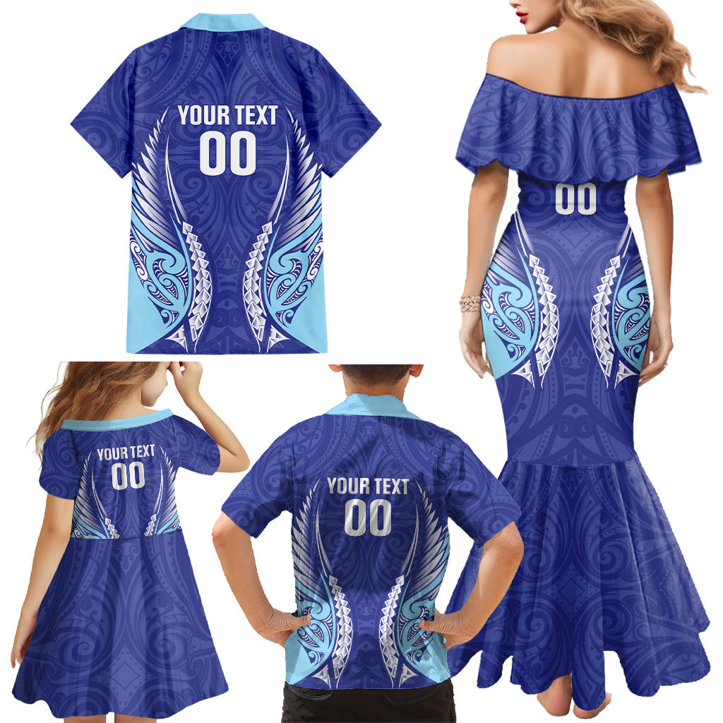 Northland 2026 Rugby Custom Family Matching Mermaid Dress and Hawaiian Shirt NZ Maori Silver Fern