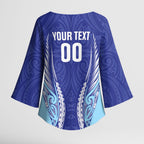 Northland 2026 Rugby Custom Kimono Sleeve Blouse NZ Maori Silver Fern
