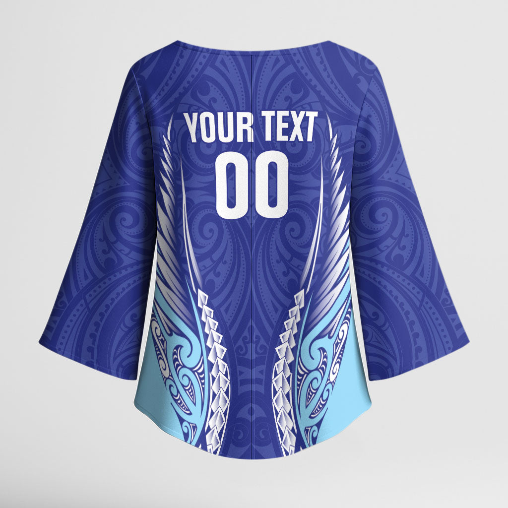 Northland 2026 Rugby Custom Kimono Sleeve Blouse NZ Maori Silver Fern