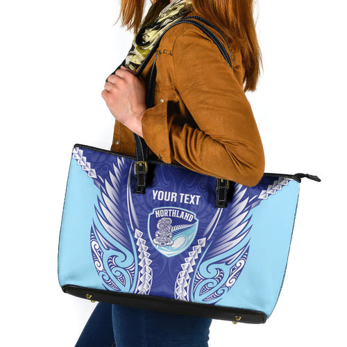 Northland 2026 Rugby Custom Leather Tote Bag NZ Maori Silver Fern