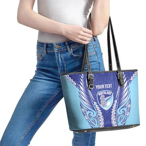 Northland 2026 Rugby Custom Leather Tote Bag NZ Maori Silver Fern