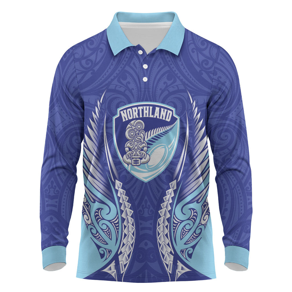 Northland 2026 Rugby Custom Long Sleeve Polo Shirt NZ Maori Silver Fern