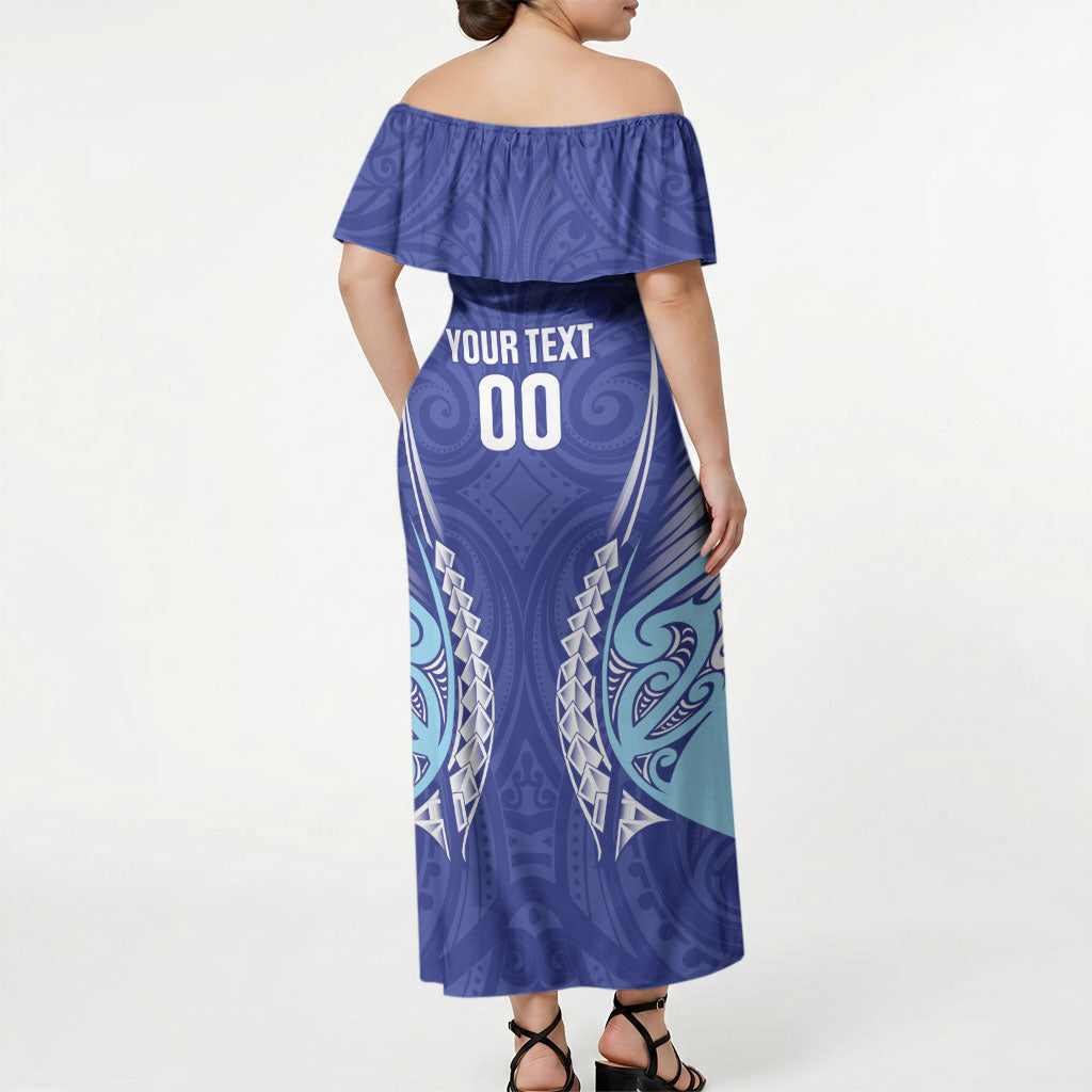 Northland 2026 Rugby Custom Off Shoulder Maxi Dress NZ Maori Silver Fern