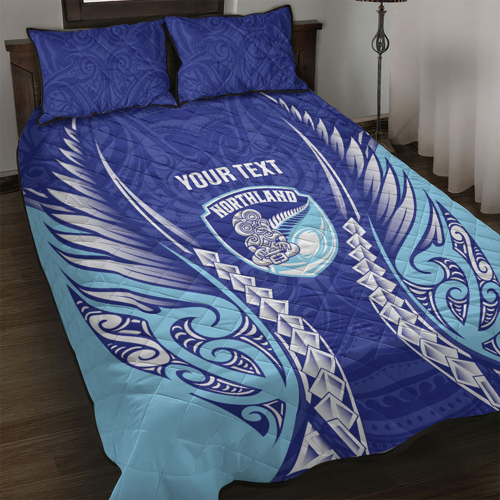 Northland 2026 Rugby Custom Quilt Bed Set NZ Maori Silver Fern
