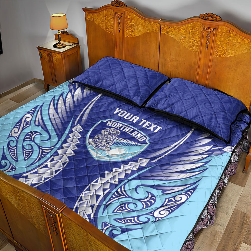 Northland 2026 Rugby Custom Quilt Bed Set NZ Maori Silver Fern