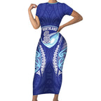 Northland 2026 Rugby Custom Short Sleeve Bodycon Dress NZ Maori Silver Fern