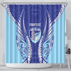 Northland 2026 Rugby Custom Shower Curtain NZ Maori Silver Fern