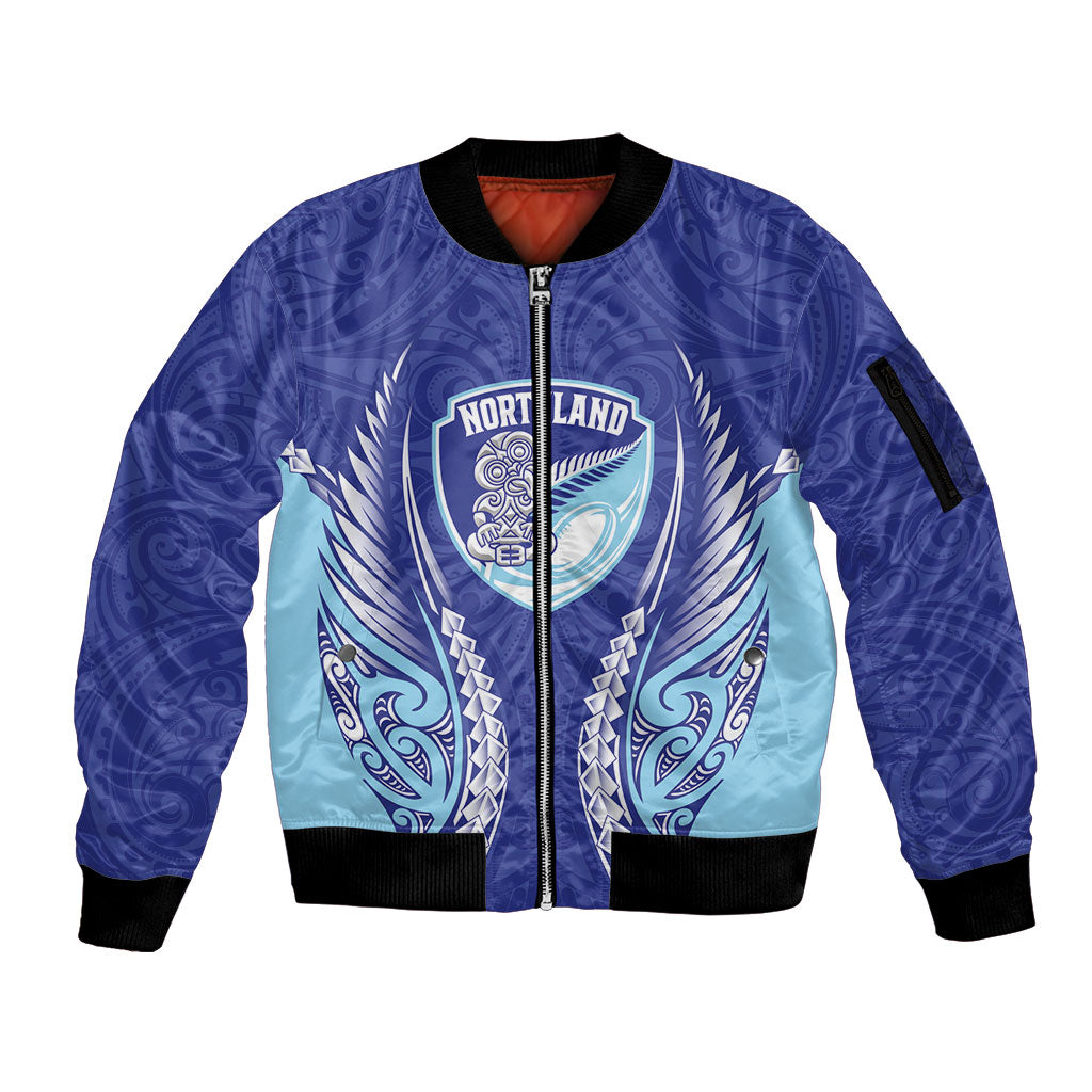 Northland 2026 Rugby Custom Sleeve Zip Bomber Jacket NZ Maori Silver Fern