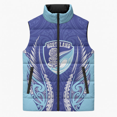 Northland 2026 Rugby Custom Sleeveless Puffer Jacket NZ Maori Silver Fern