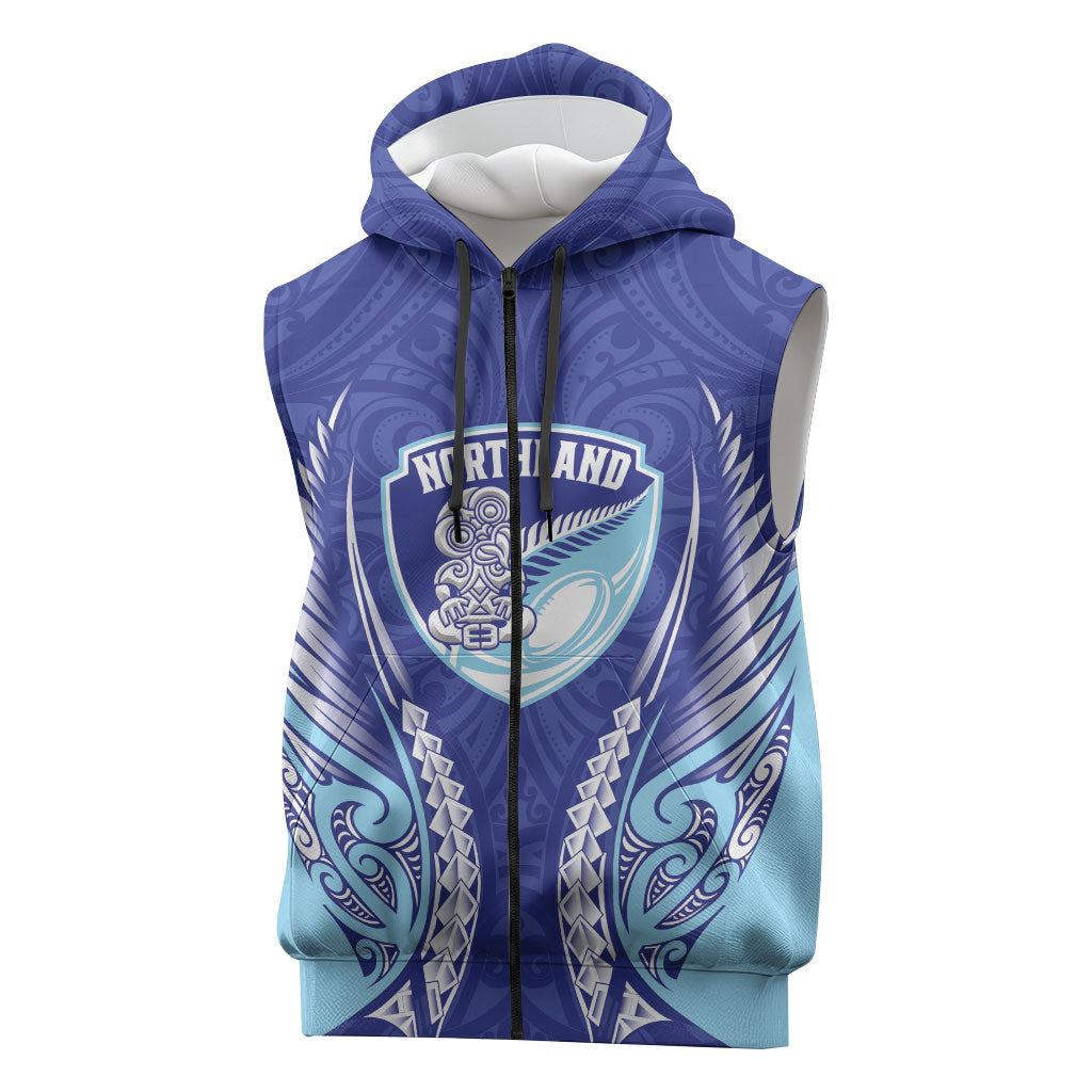 Northland 2026 Rugby Custom Sleeveless Zip Hoodie NZ Maori Silver Fern