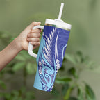 Northland 2026 Rugby Custom Tumbler With Handle NZ Maori Silver Fern
