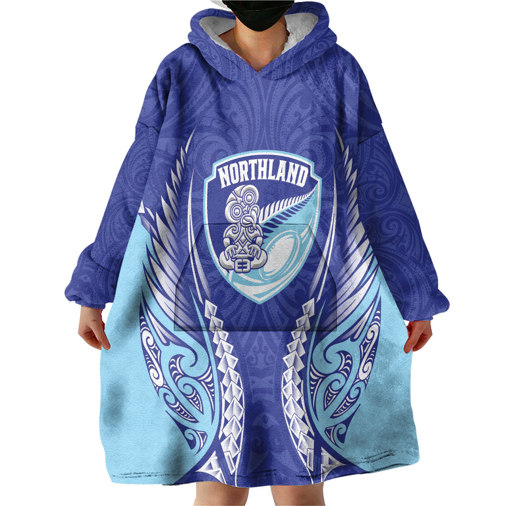 Northland 2026 Rugby Custom Wearable Blanket Hoodie NZ Maori Silver Fern