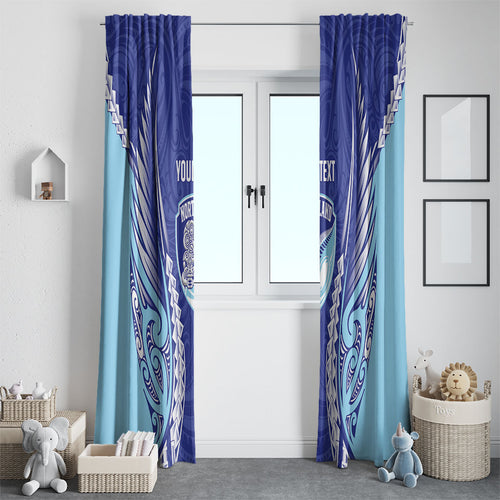 Northland 2026 Rugby Custom Window Curtain NZ Maori Silver Fern