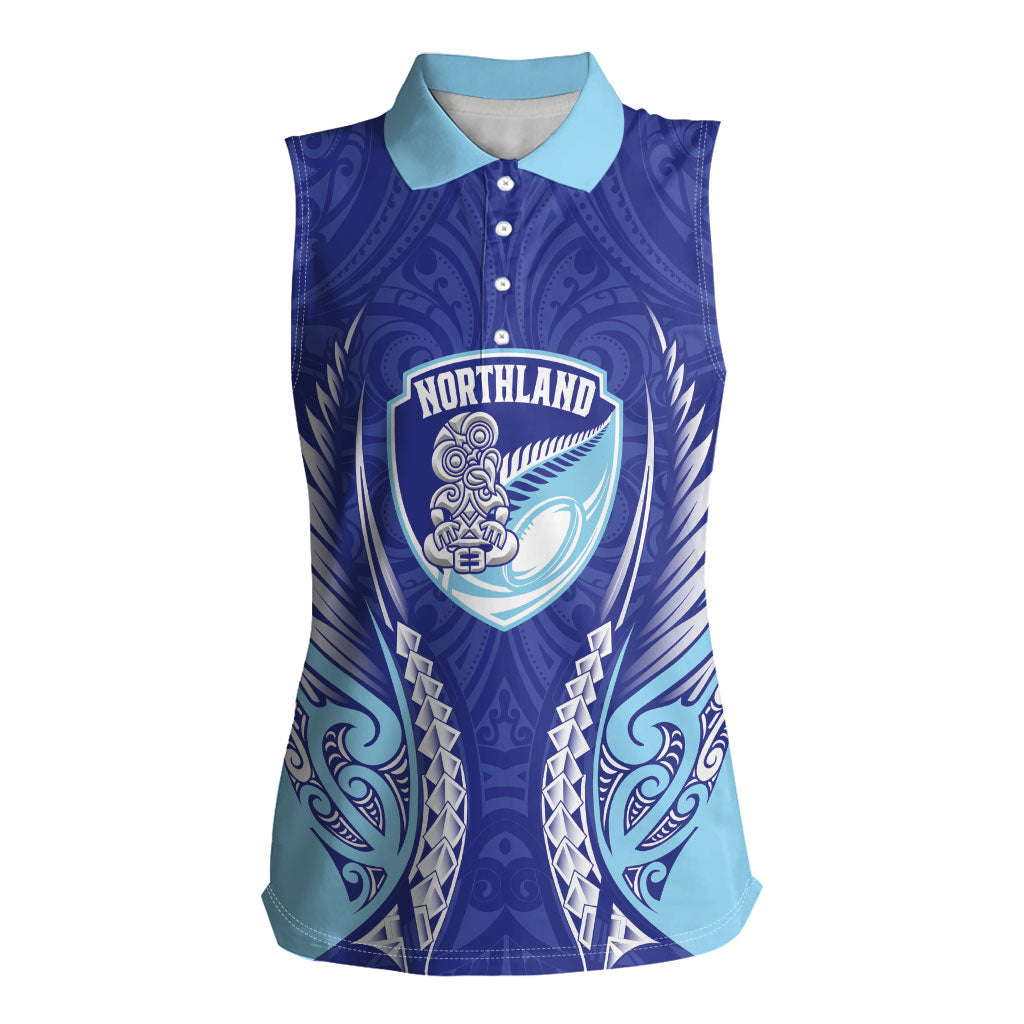 Northland 2026 Rugby Custom Women Sleeveless Polo Shirt NZ Maori Silver Fern