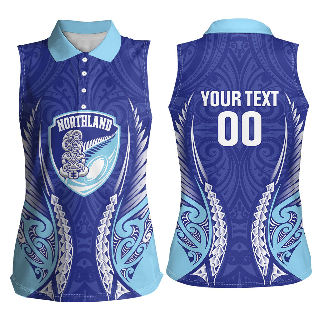 Northland 2026 Rugby Custom Women Sleeveless Polo Shirt NZ Maori Silver Fern