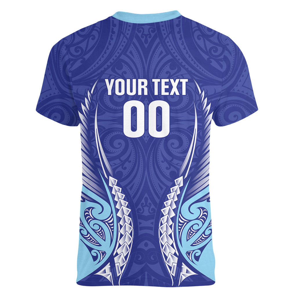 Northland 2026 Rugby Custom Women V-Neck T-Shirt NZ Maori Silver Fern