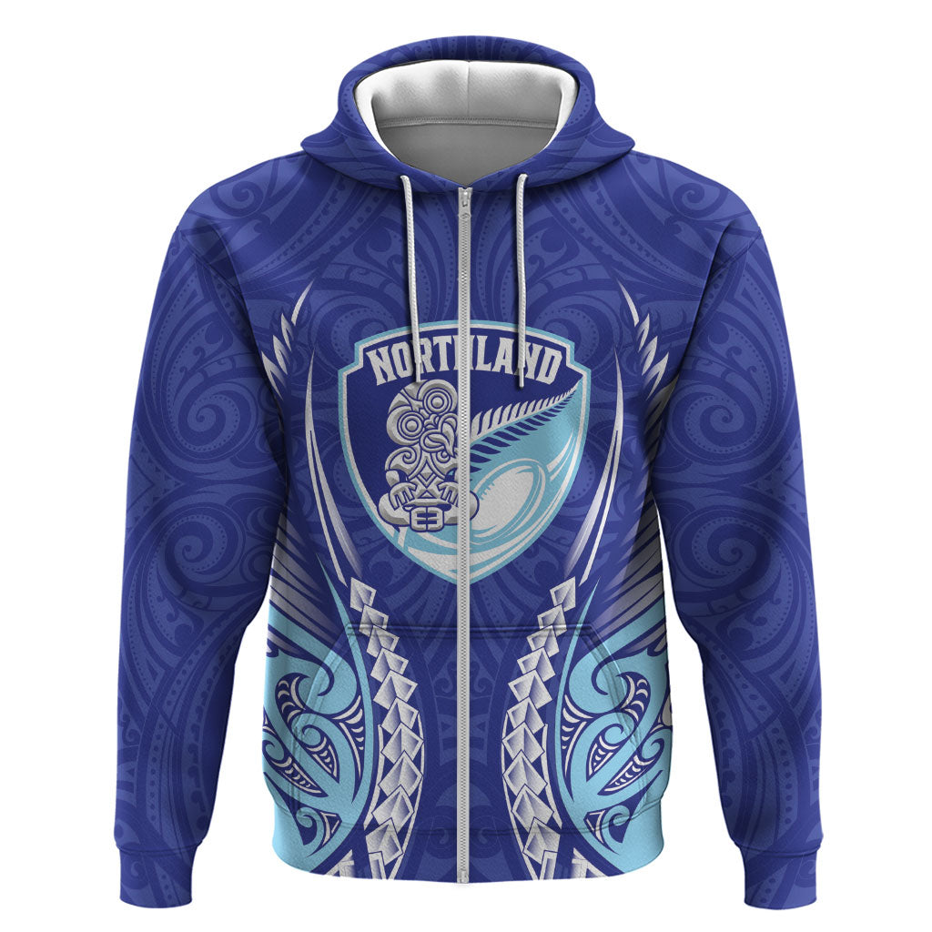 Northland 2026 Rugby Custom Zip Hoodie NZ Maori Silver Fern