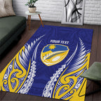 Otago 2026 Rugby Custom Area Rug NZ Maori Silver Fern