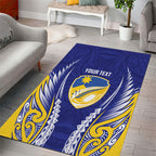 Otago 2026 Rugby Custom Area Rug NZ Maori Silver Fern
