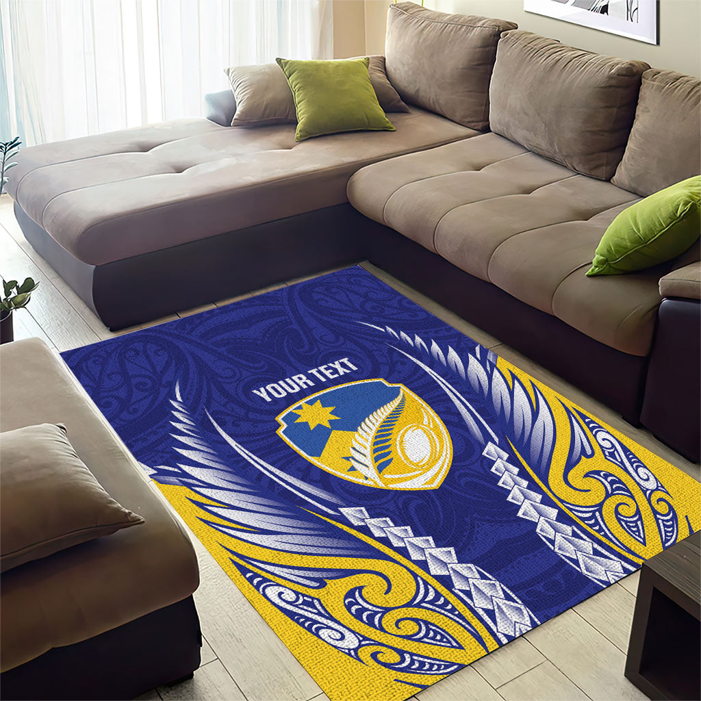 Otago 2026 Rugby Custom Area Rug NZ Maori Silver Fern