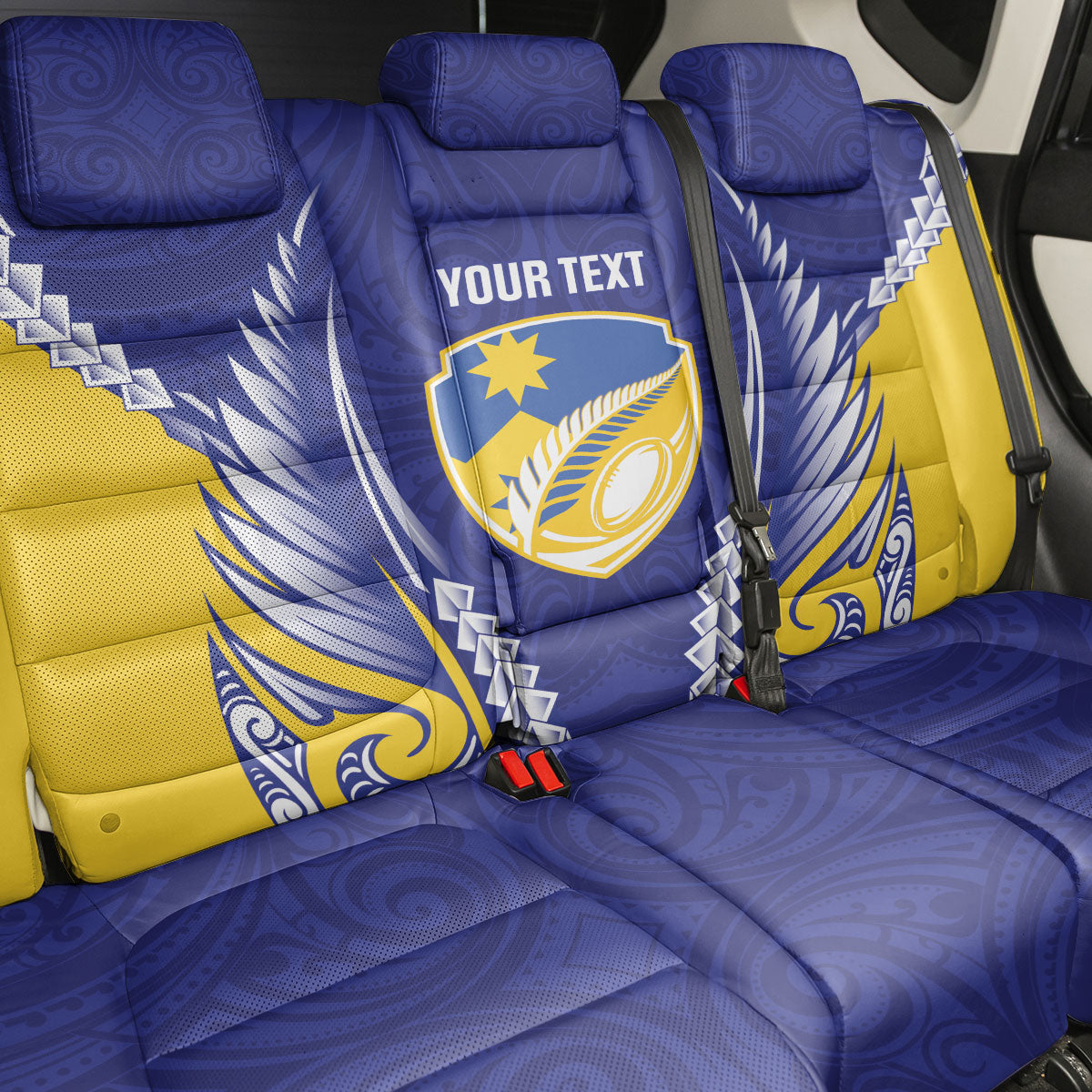Otago 2026 Rugby Custom Back Car Seat Cover NZ Maori Silver Fern
