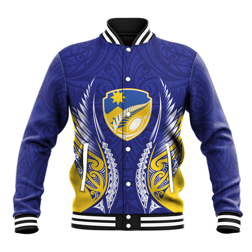 Otago 2026 Rugby Custom Baseball Jacket NZ Maori Silver Fern