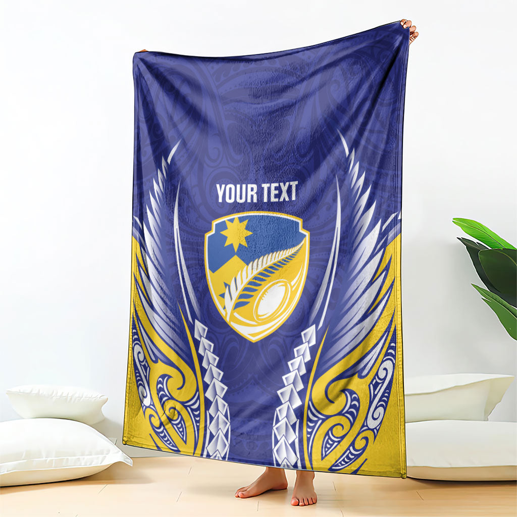 Otago 2026 Rugby Custom Blanket NZ Maori Silver Fern