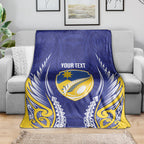 Otago 2026 Rugby Custom Blanket NZ Maori Silver Fern
