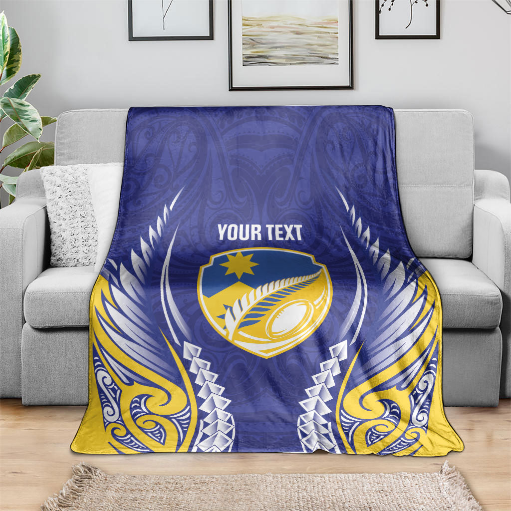 Otago 2026 Rugby Custom Blanket NZ Maori Silver Fern