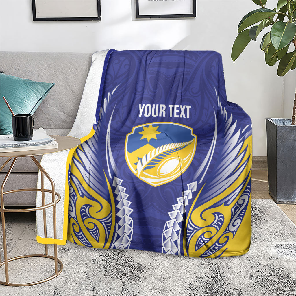 Otago 2026 Rugby Custom Blanket NZ Maori Silver Fern