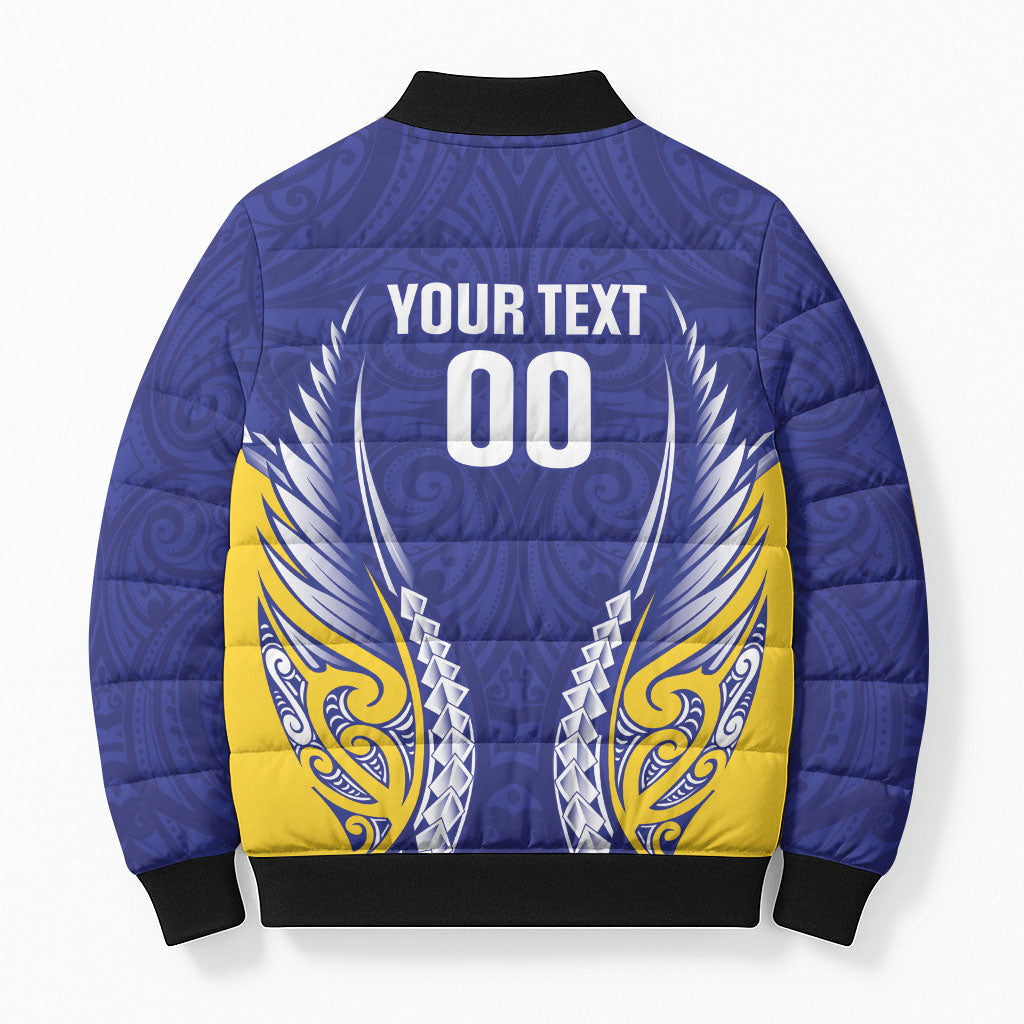 Otago 2026 Rugby Custom Bomber Puffer Jacket NZ Maori Silver Fern