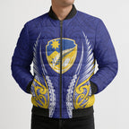 Otago 2026 Rugby Custom Bomber Puffer Jacket NZ Maori Silver Fern