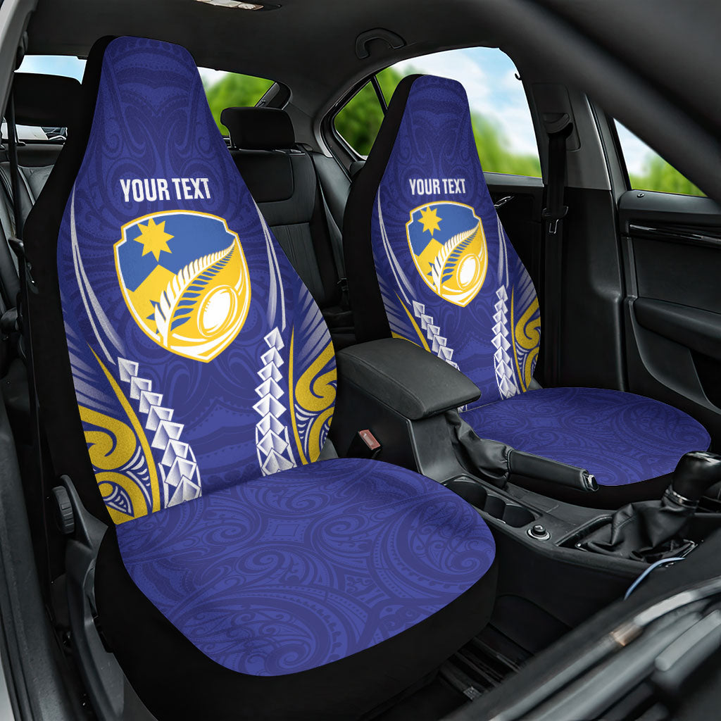 Otago 2026 Rugby Custom Car Seat Cover NZ Maori Silver Fern