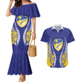 Otago 2026 Rugby Custom Couples Matching Mermaid Dress and Hawaiian Shirt NZ Maori Silver Fern