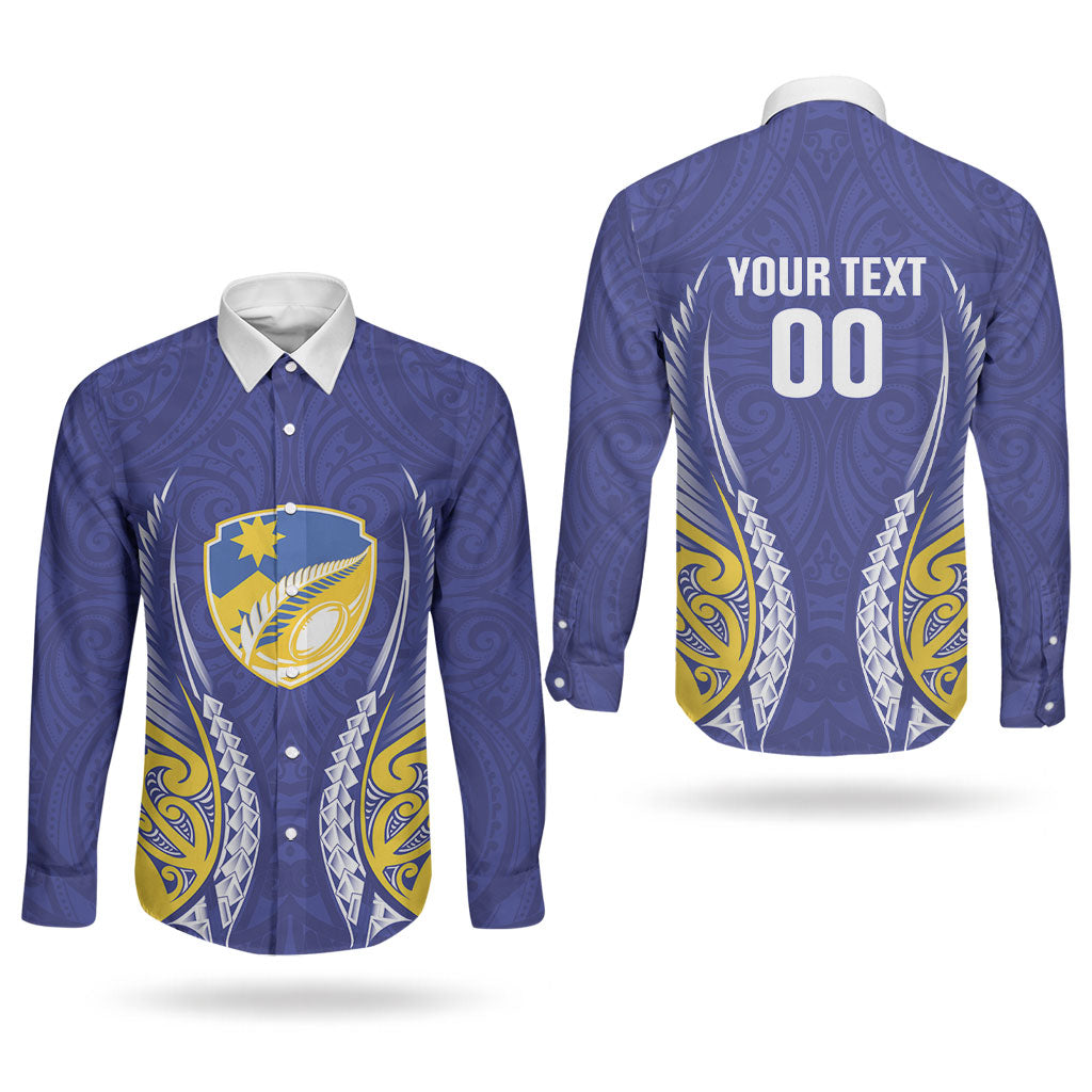 Otago 2026 Rugby Custom Couples Matching Off Shoulder Short Dress and Long Sleeve Button Shirt NZ Maori Silver Fern