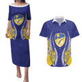 Otago 2026 Rugby Custom Couples Matching Puletasi and Hawaiian Shirt NZ Maori Silver Fern