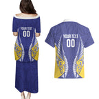 Otago 2026 Rugby Custom Couples Matching Puletasi and Hawaiian Shirt NZ Maori Silver Fern