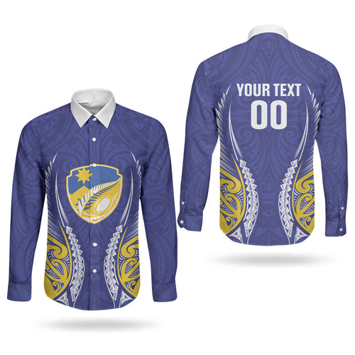 Otago 2026 Rugby Custom Couples Matching Summer Maxi Dress and Long Sleeve Button Shirt NZ Maori Silver Fern