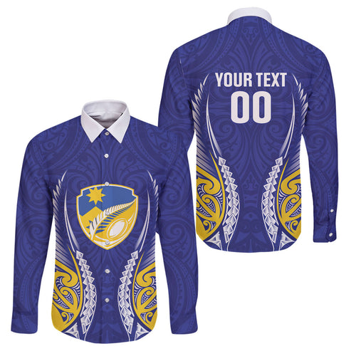 Otago 2026 Rugby Custom Family Matching Off Shoulder Maxi Dress and Hawaiian Shirt NZ Maori Silver Fern