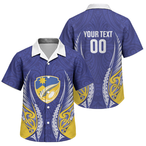 Otago 2026 Rugby Custom Family Matching Off Shoulder Maxi Dress and Hawaiian Shirt NZ Maori Silver Fern