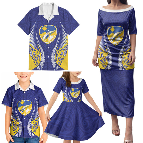 Otago 2026 Rugby Custom Family Matching Puletasi and Hawaiian Shirt NZ Maori Silver Fern