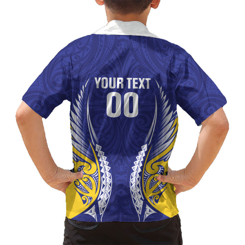Otago 2026 Rugby Custom Kid Hawaiian Shirt NZ Maori Silver Fern