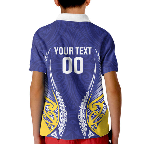 Otago 2026 Rugby Custom Kid Polo Shirt NZ Maori Silver Fern