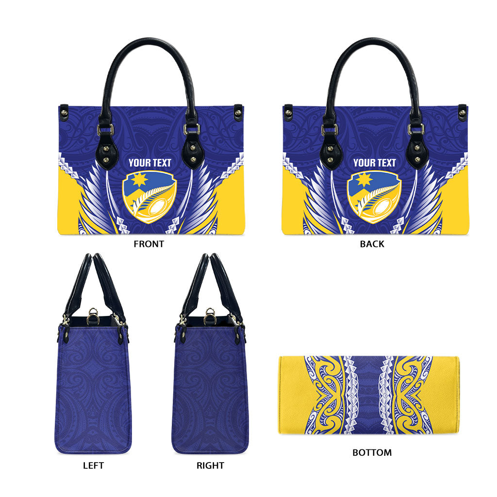 Otago 2026 Rugby Custom Leather Bag NZ Maori Silver Fern