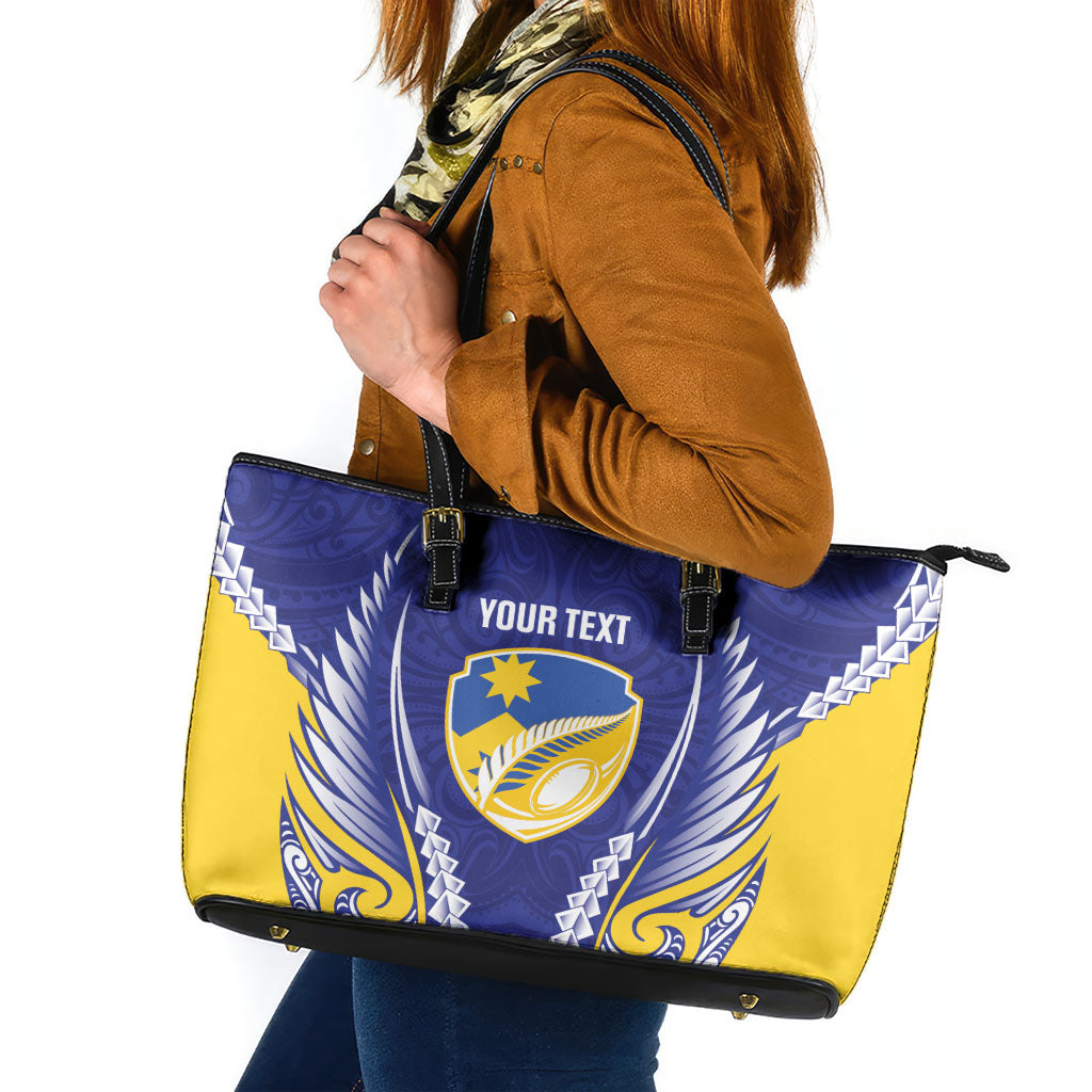 Otago 2026 Rugby Custom Leather Tote Bag NZ Maori Silver Fern